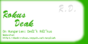 rokus deak business card